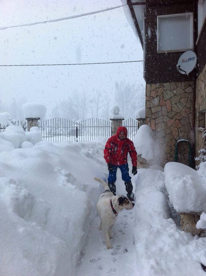 Nieve en Velilla y Guardo (Palencia)