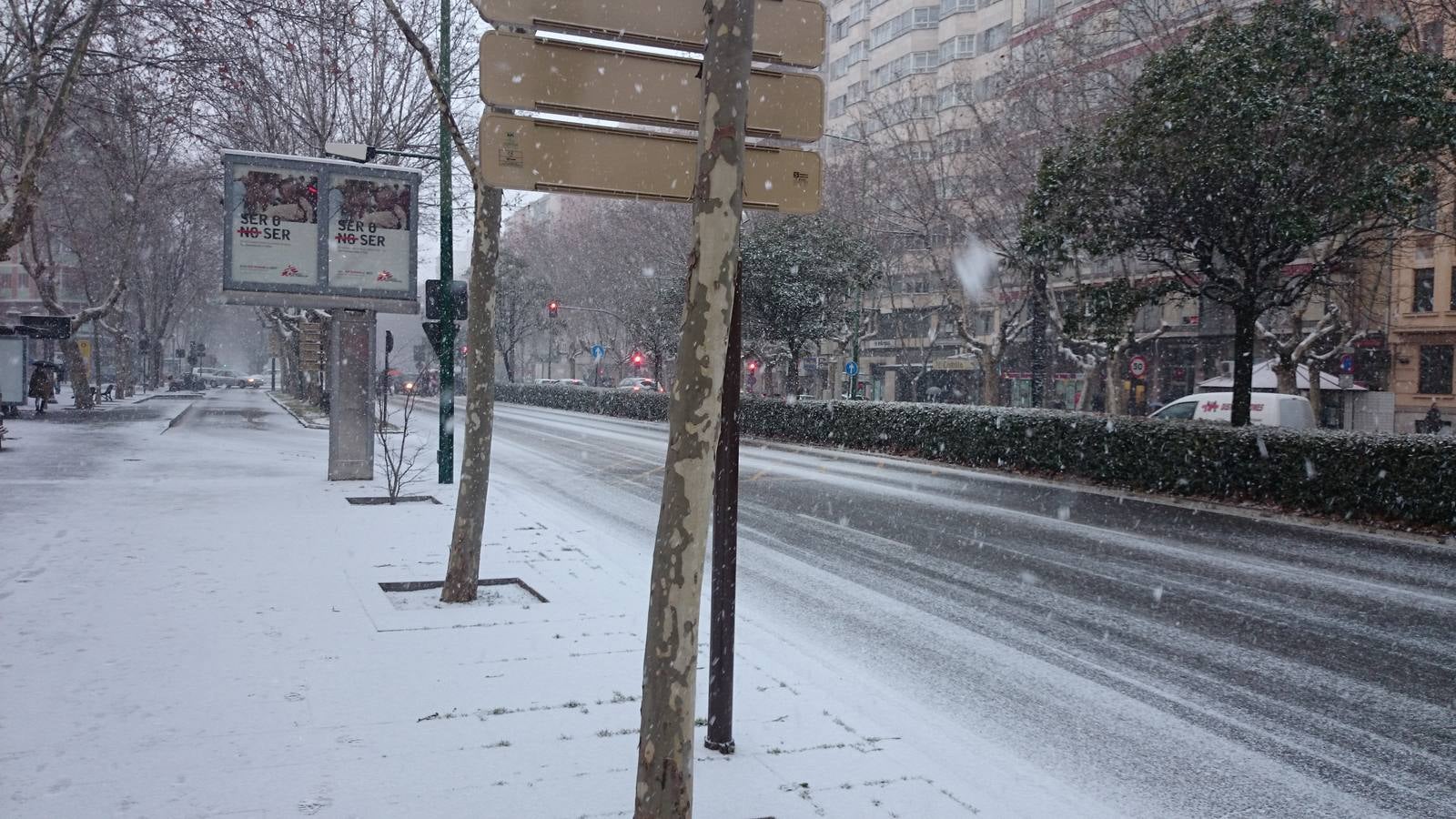 Nieve en Valladolid capital