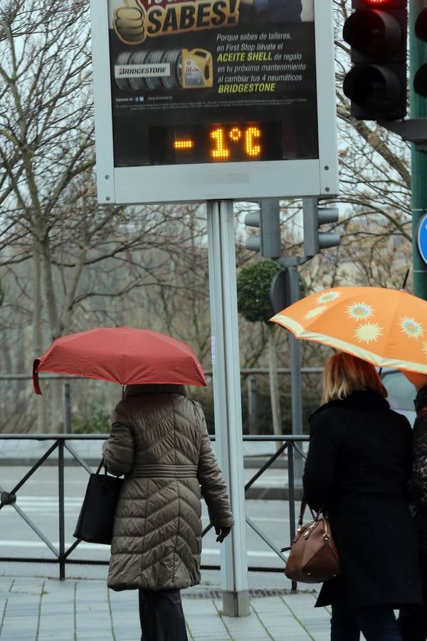 Frío y lluvia en Valladolid