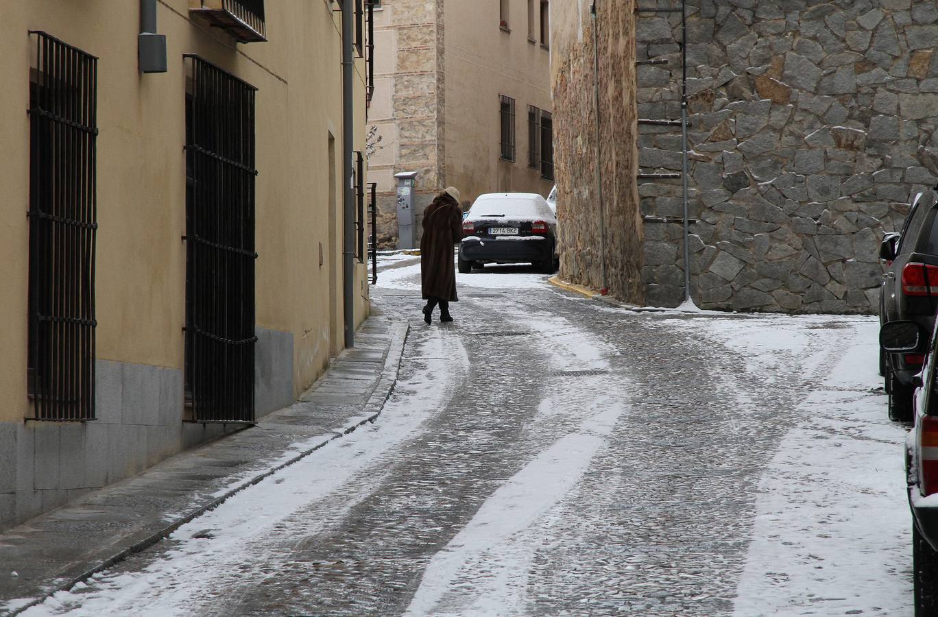 Jornada del sábado con nieve en Segovia