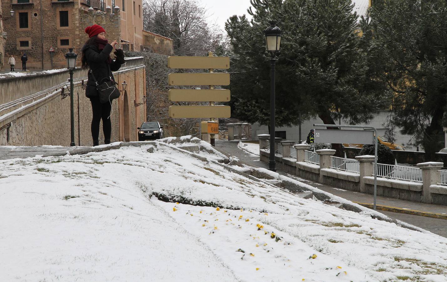 Jornada del sábado con nieve en Segovia