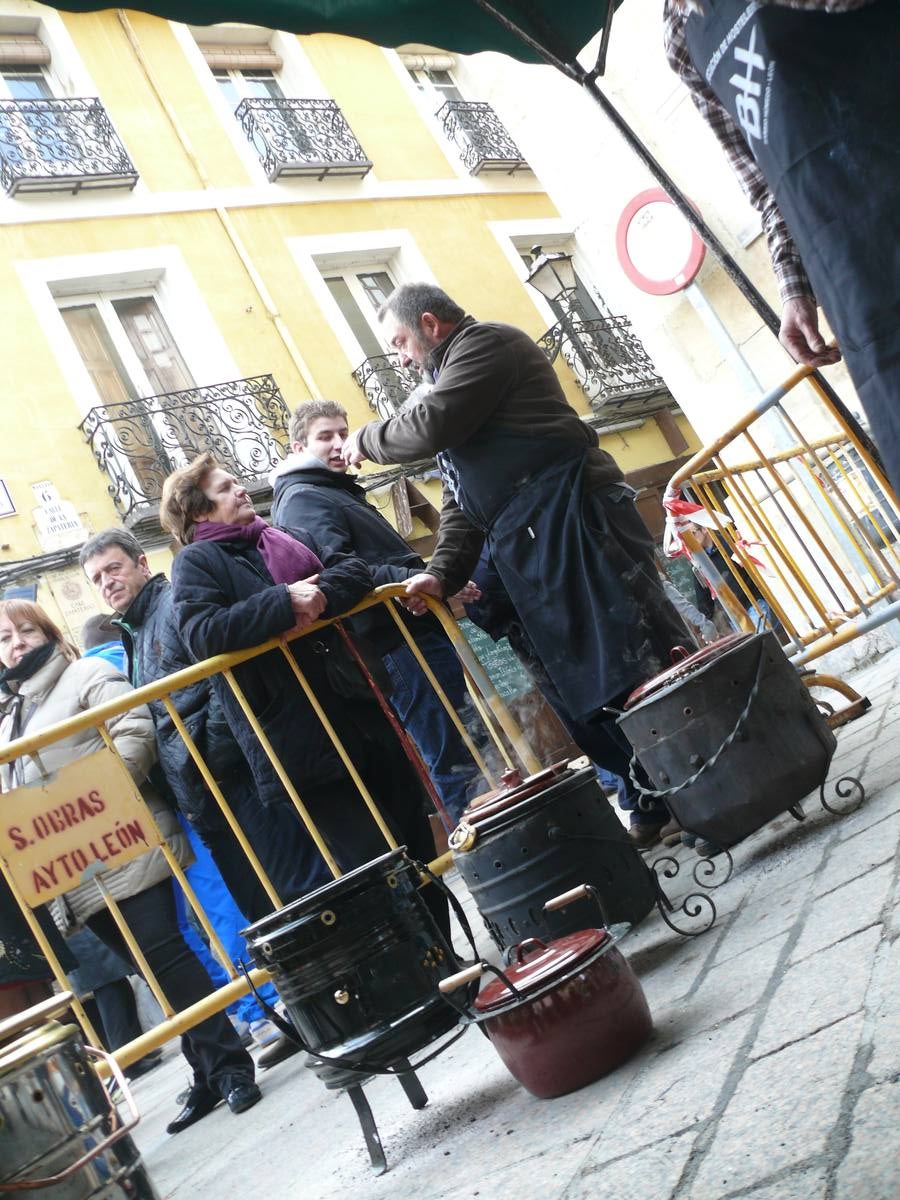 Olla ferroviaria en el barrio Húmedo de León