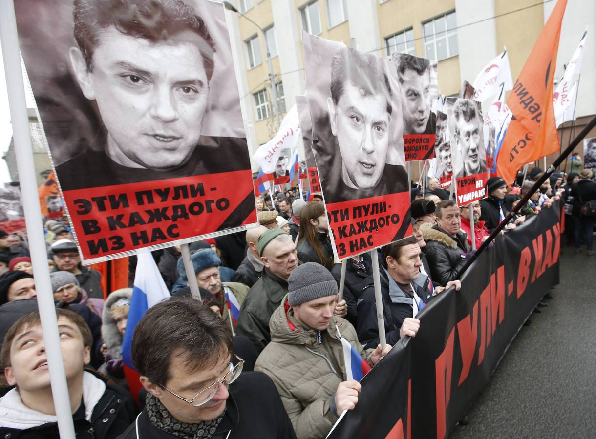 Marcha en memoria del opositor Nemtsov