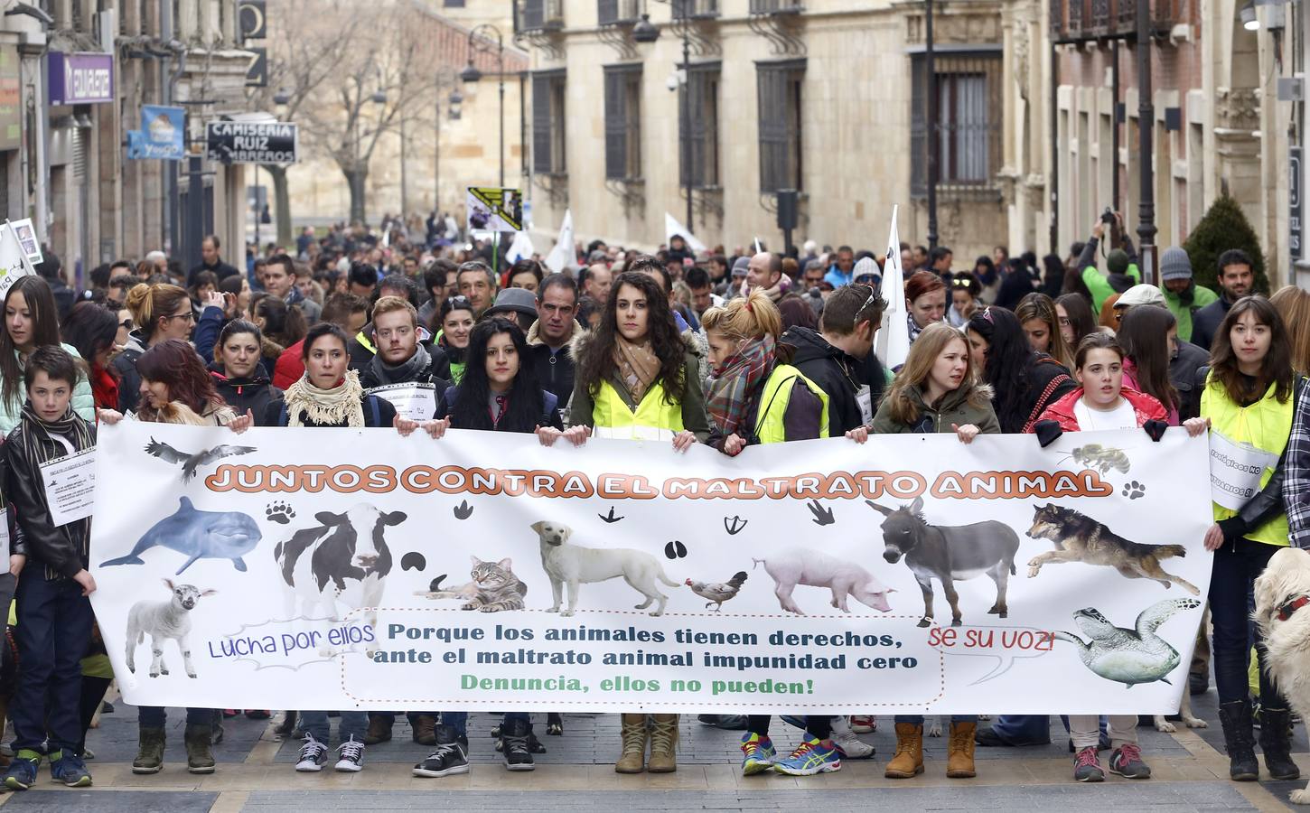 Marcha por los derechos de los animales en León