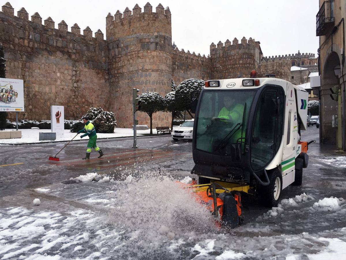 Nieve en Ávila.