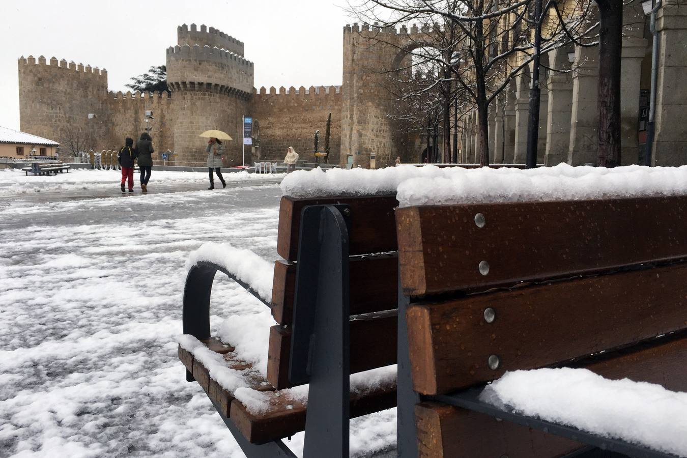 Nieve en Ávila.
