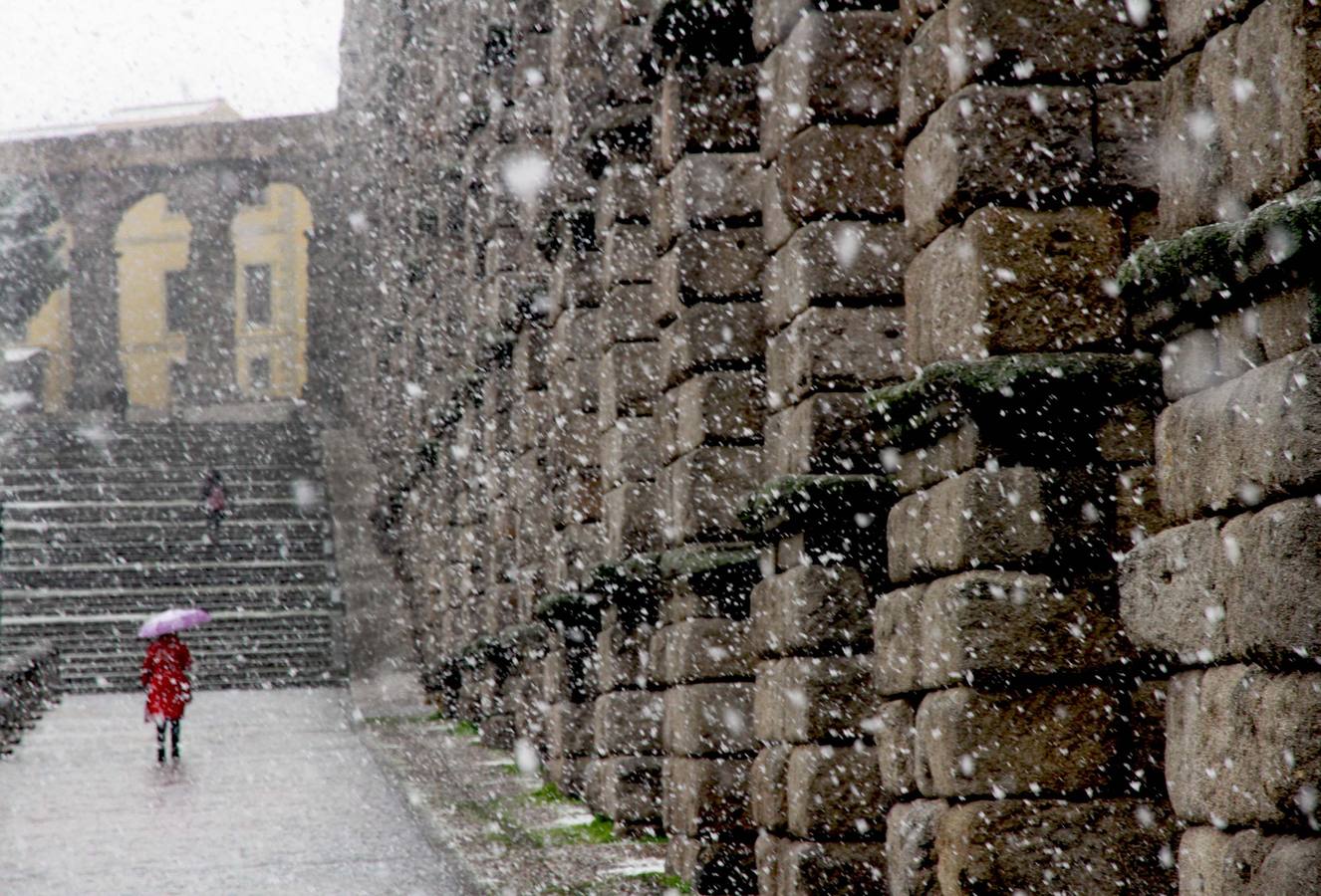 Nieve en Segovia.