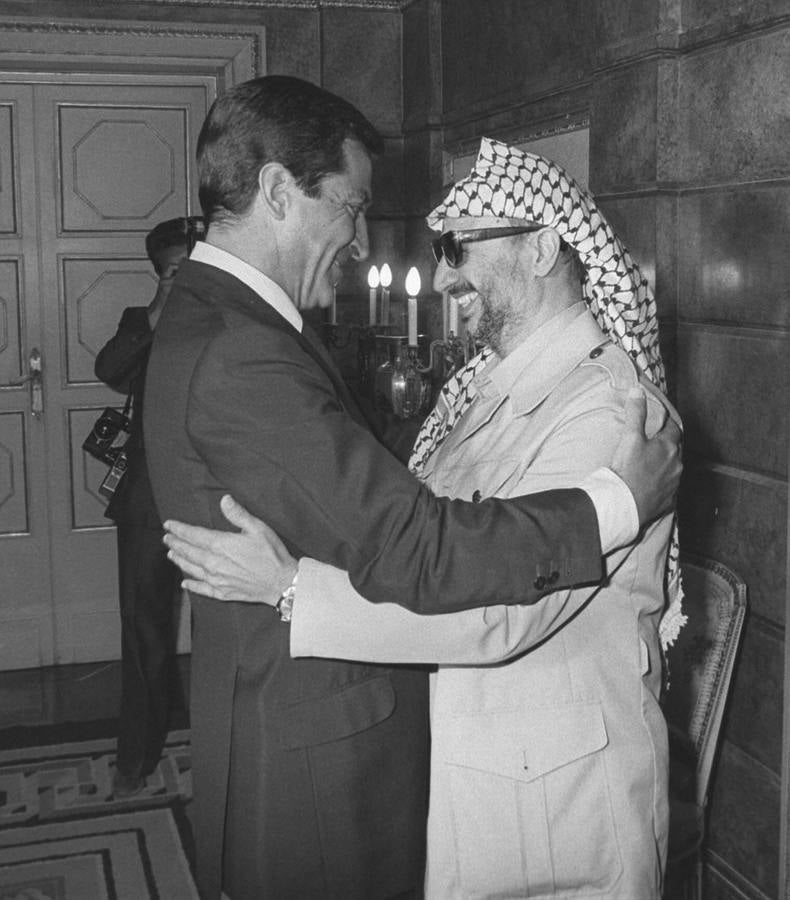 Con Yasir Arafat, en 1979.