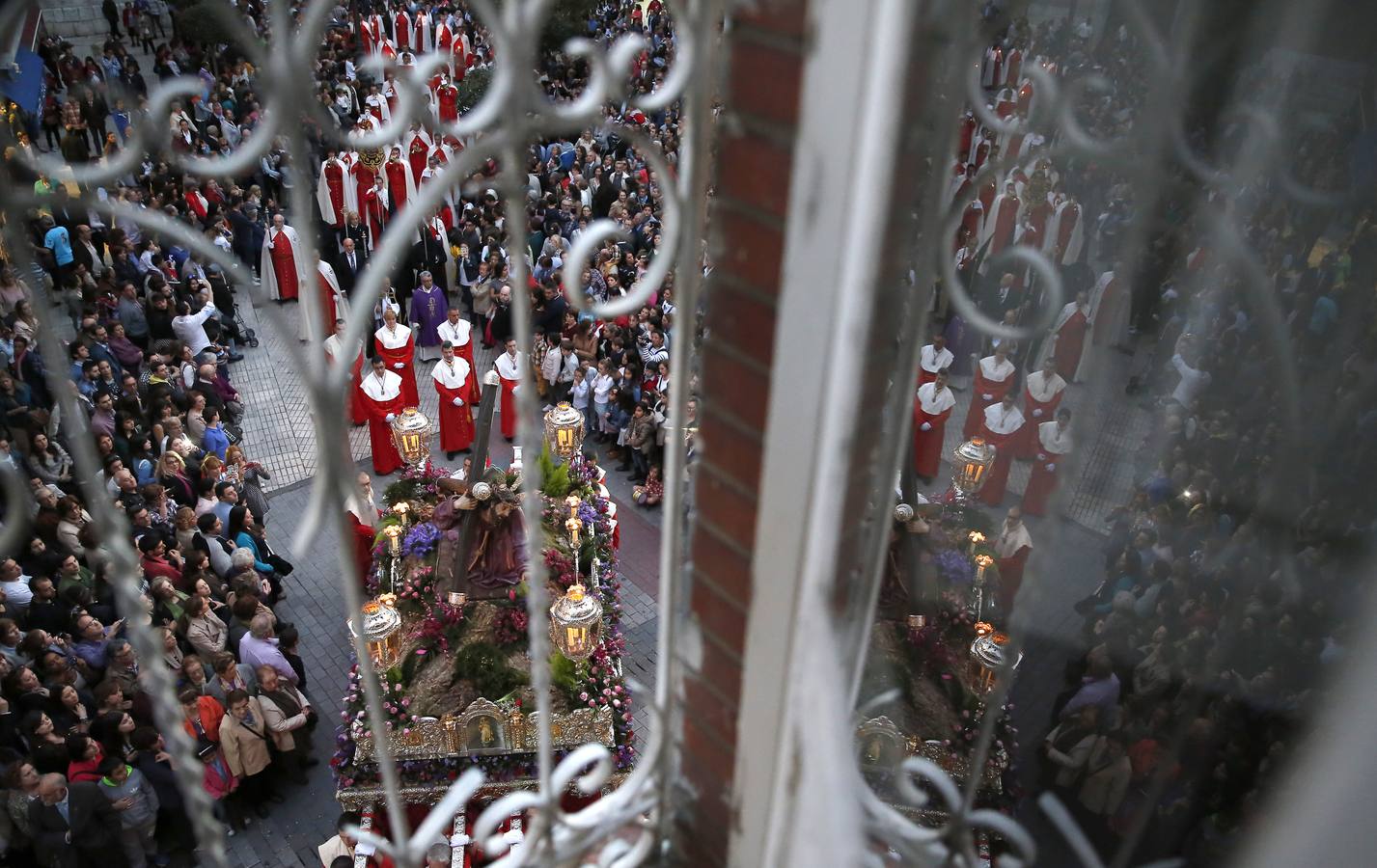 Procesión del Encuentro de la Virgen con su hijo en Valladolid