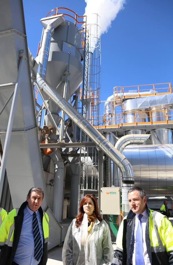 La consejera de Agricultura y Ganadería, Silvia Clemente inaugura la fábrica Naturpellet en Sanchonuño (Segovia)