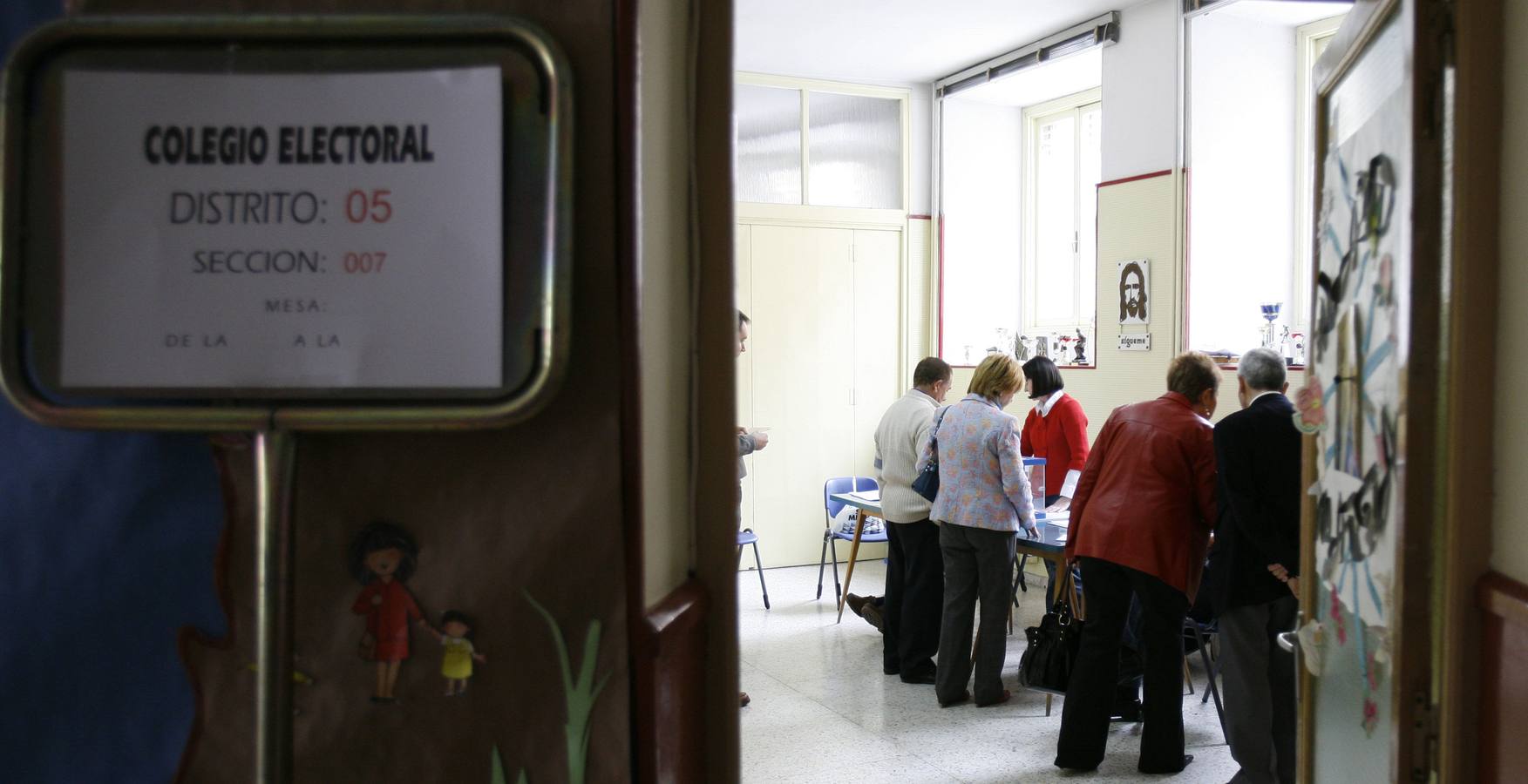 Colegio electoral en Valladolid.