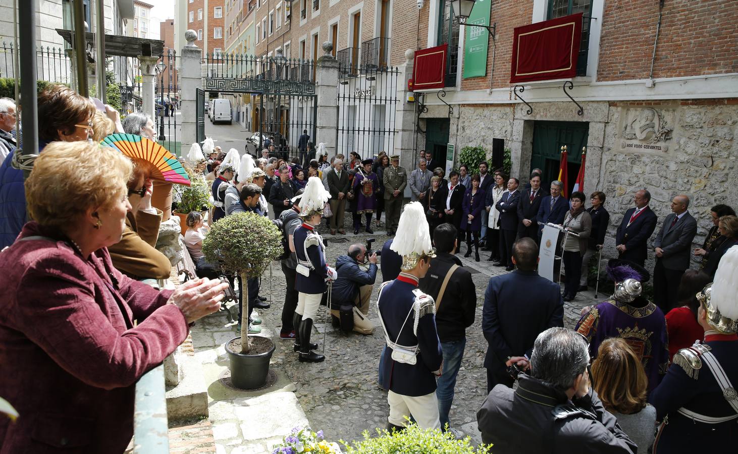 Homenaje a Miguel de Cervantes en su casa de Valladolid