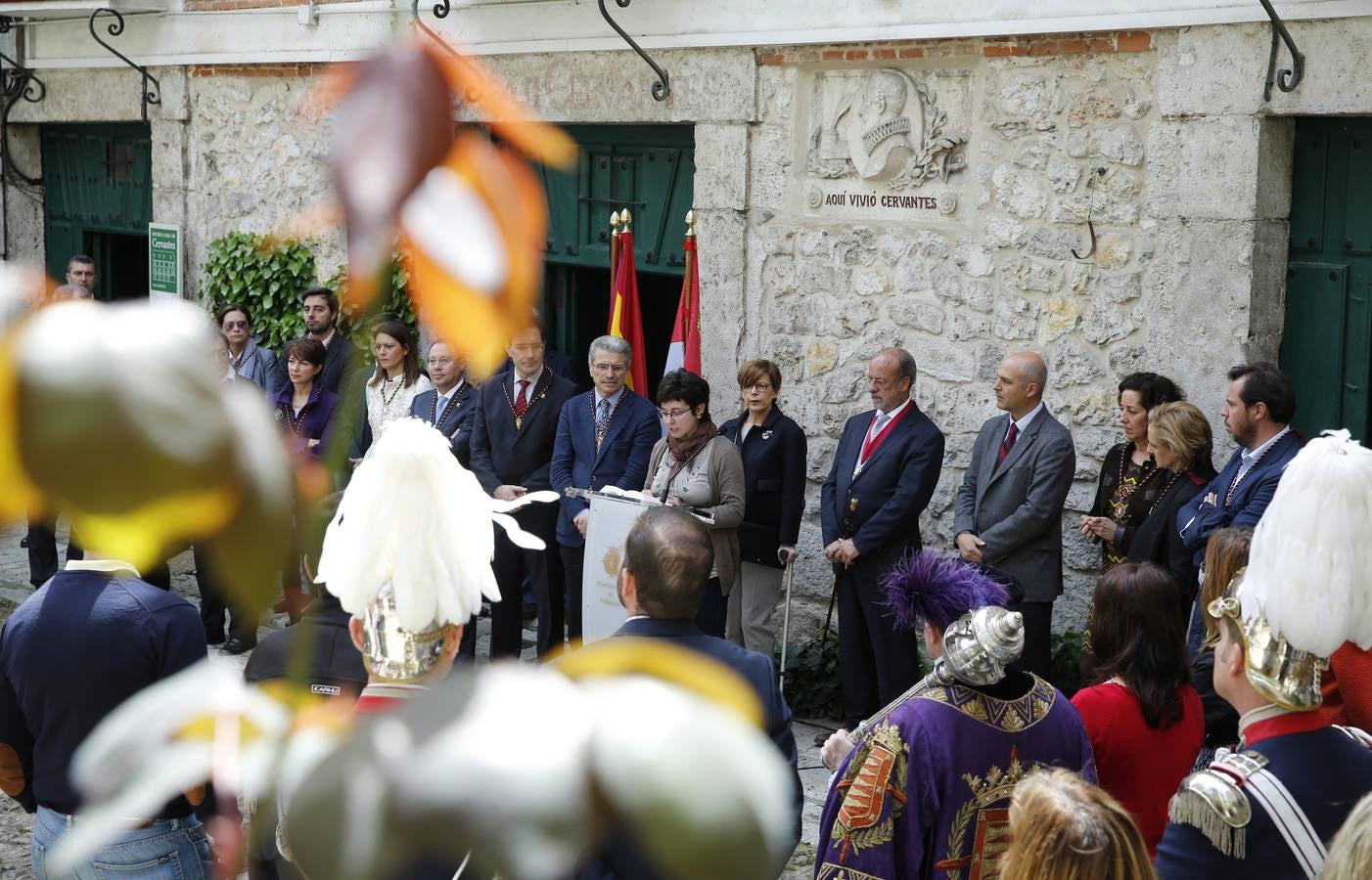 Homenaje a Miguel de Cervantes en su casa de Valladolid