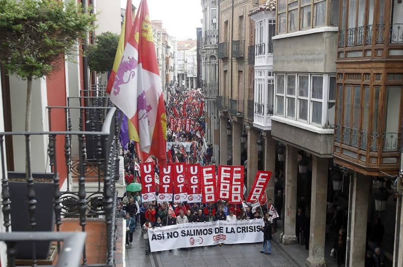 Manifestación del Primero de mayo en Palencia