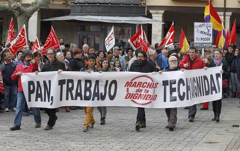 Manifestación del Primero de mayo en Palencia