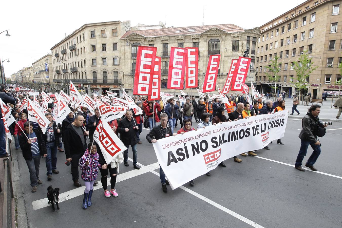 Manifestación del Primero de Mayo en Salamanca (Parte 1)
