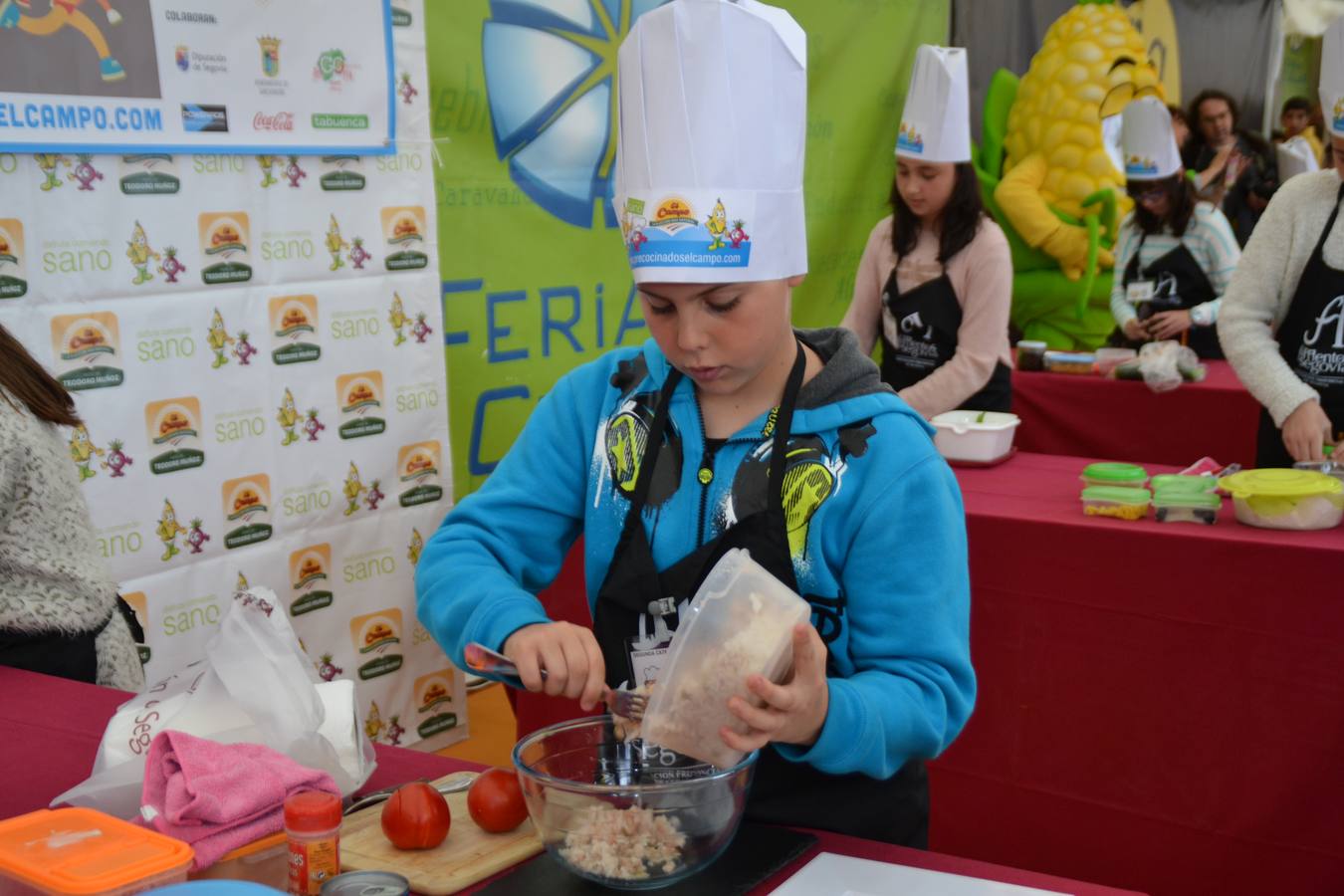 Participantes en el concurso Cuéllar Chef Junior de la Feria de Cuéllar (Segovia)