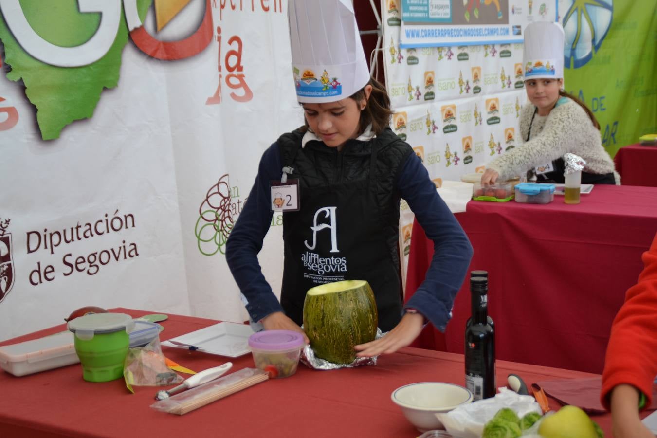 Participantes en el concurso Cuéllar Chef Junior de la Feria de Cuéllar (Segovia)