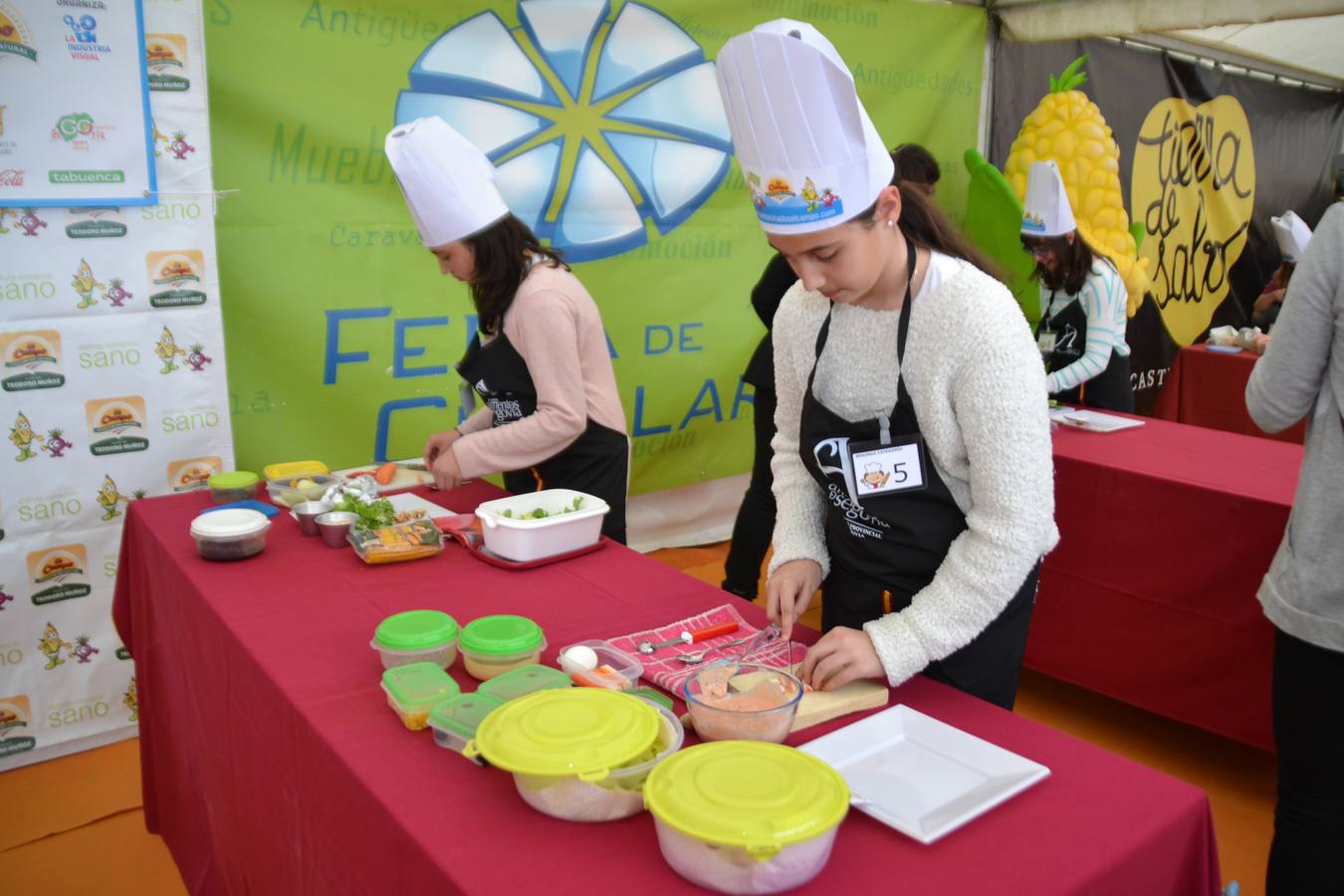 Participantes en el concurso Cuéllar Chef Junior de la Feria de Cuéllar (Segovia)