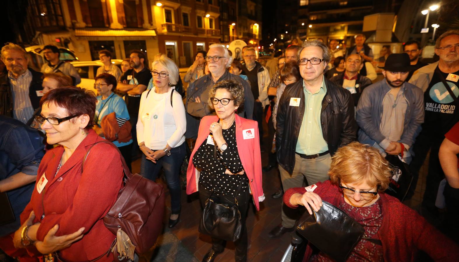 Acto de Valladolid Toma la Palabra (IU-Equo) en la Plaza España.