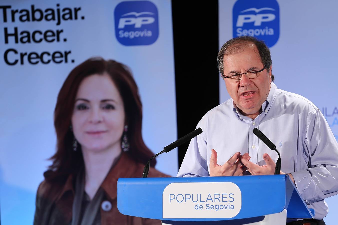 El candidato del PP a la Presidencia de la Junta de Castilla y León visita la provincia de Segovia