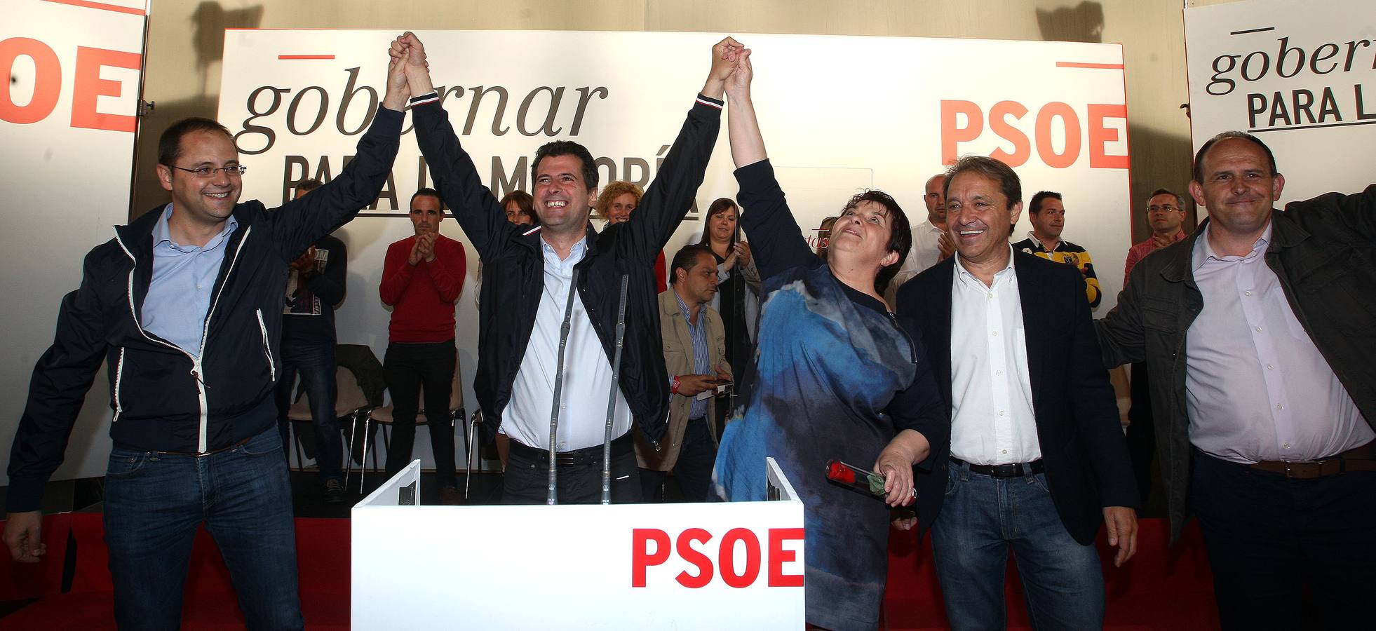 El candidato socialista a la Presidencia de la Junta, Luis Tudanca, en el acto público celebrado en Segovia.