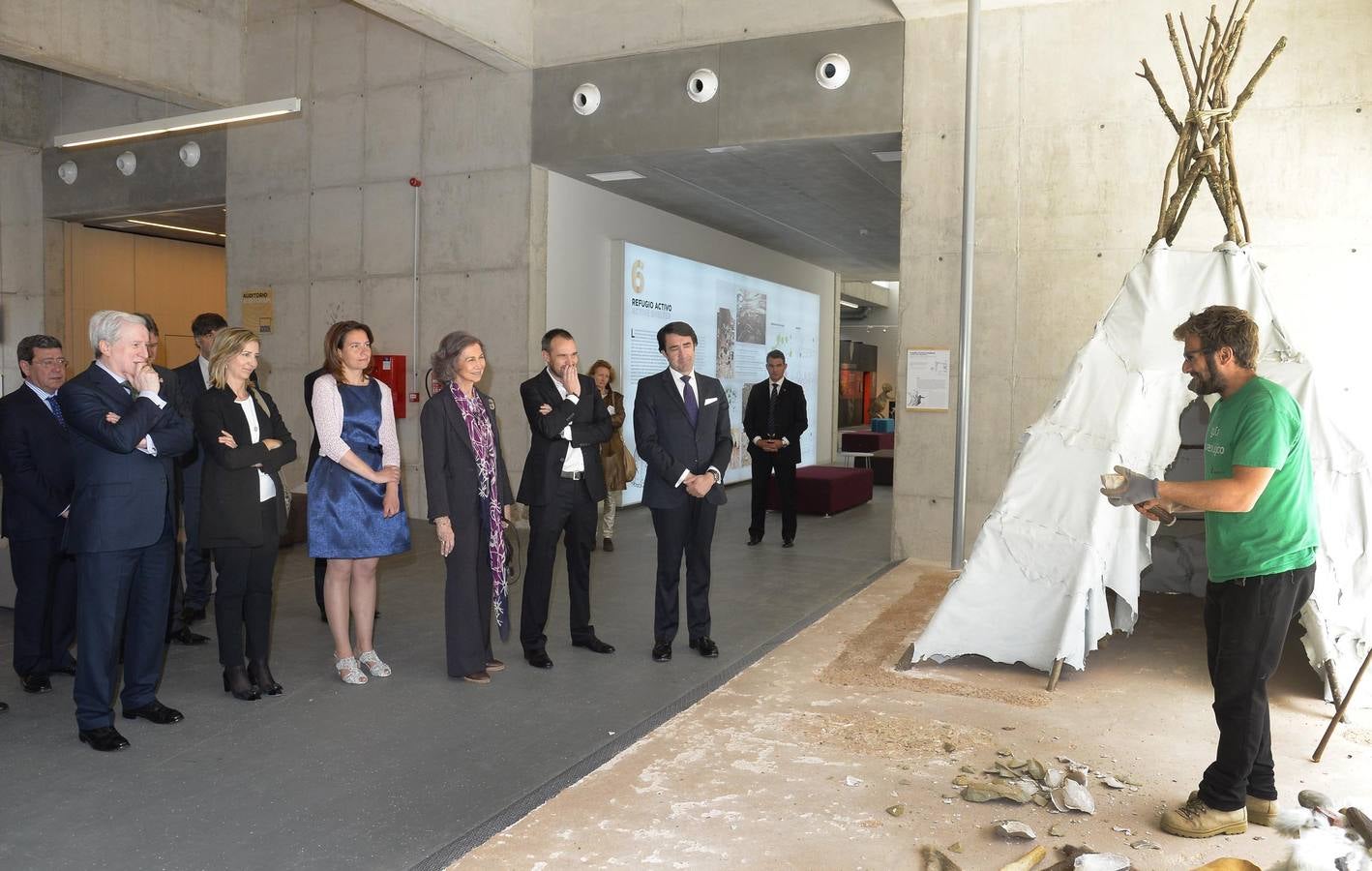 La reina Sofía visita el Parque Arqueológico de Atapuerca