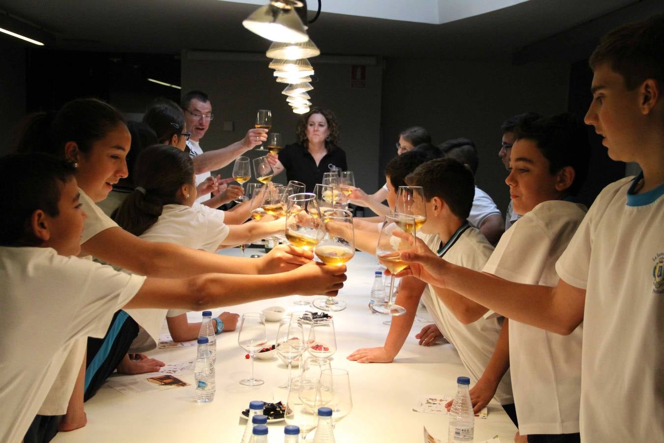 Alumnos de la Inmaculada de Peñafiel participan en un taller de poda en la bodega Cepa 21