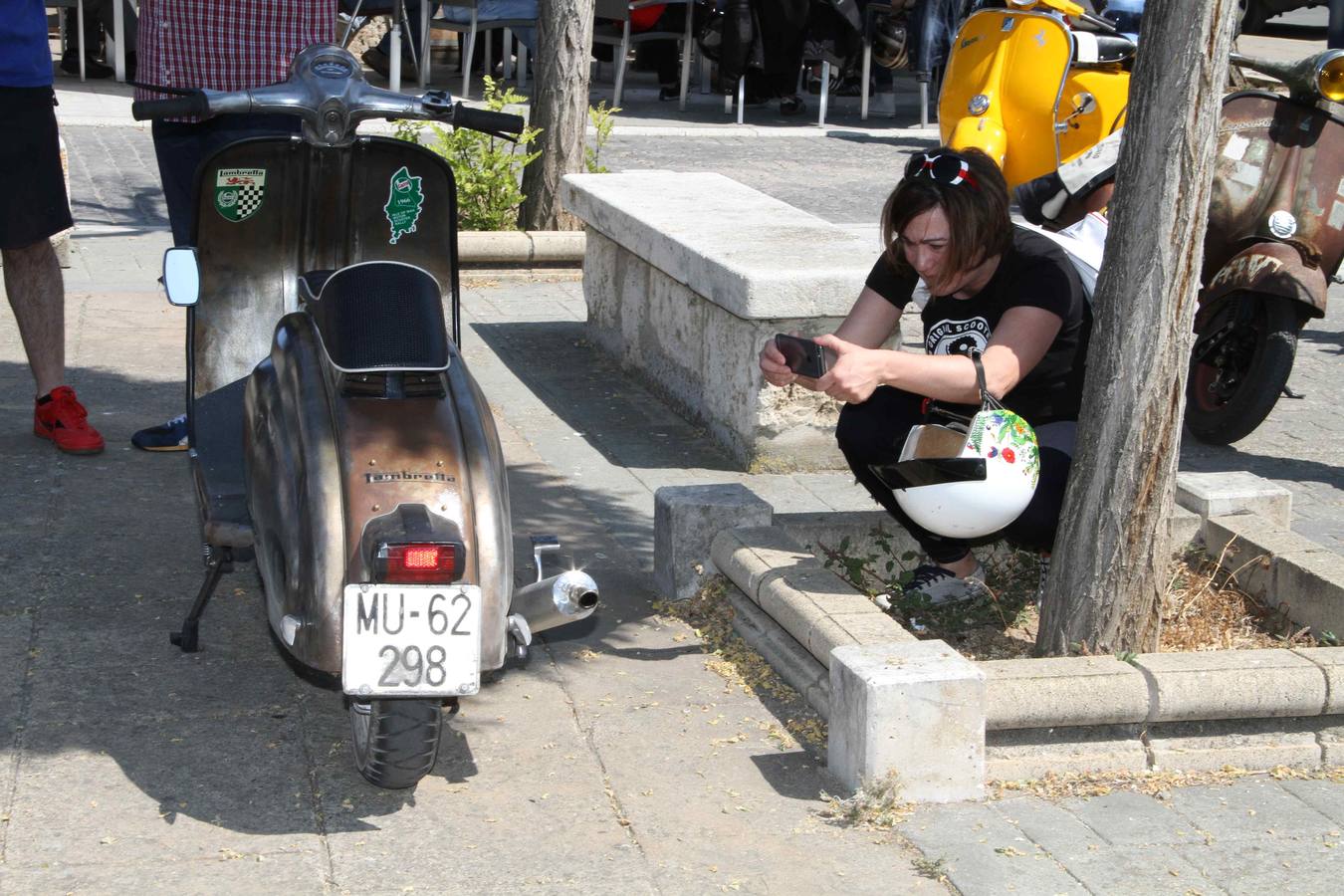 Concentración de motos &#039;Scooter run&#039; en Peñafiel (Valladolid)