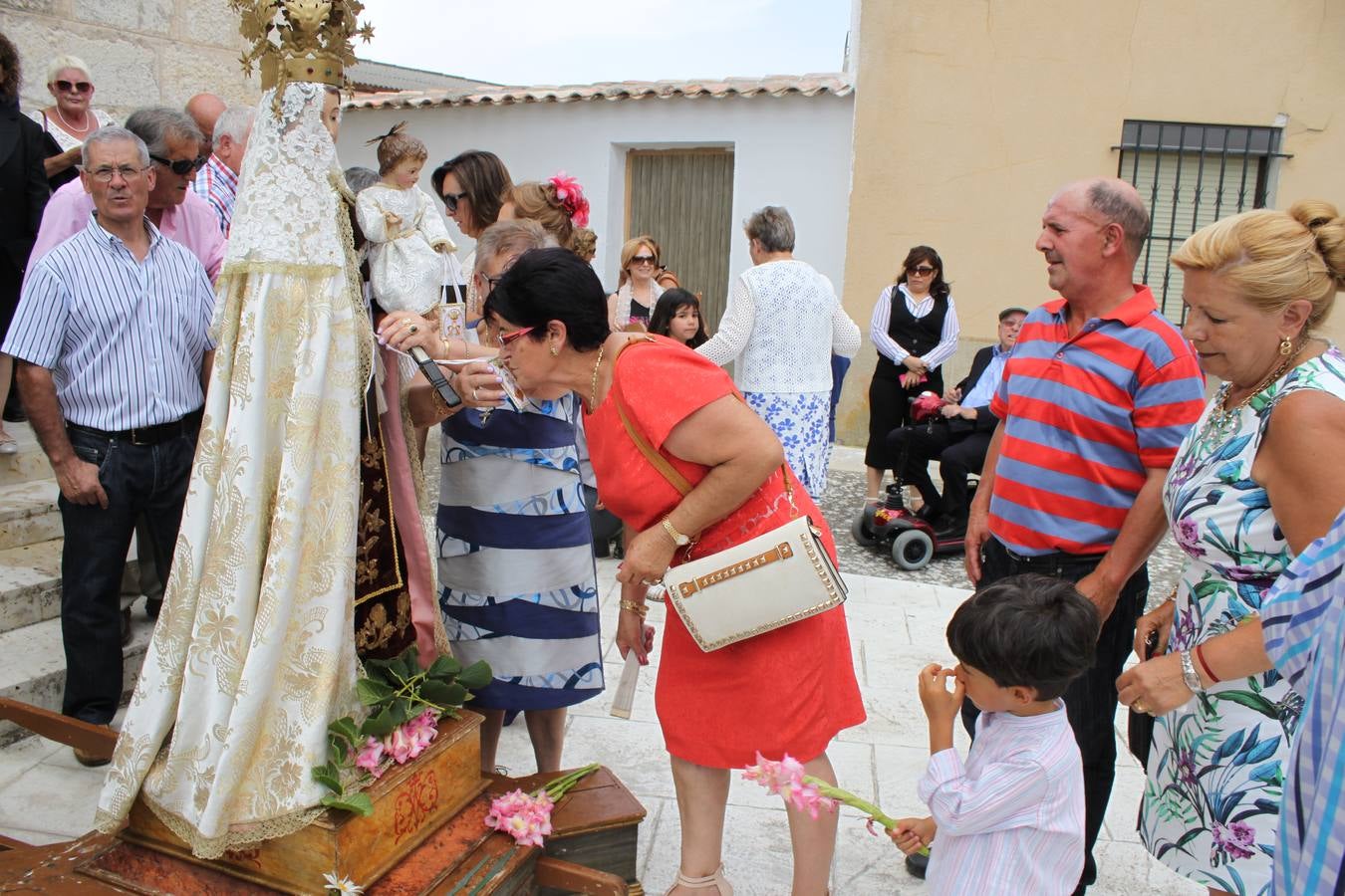Celebración de la fiesta de la Virgen del Carmen en Cevico Navero