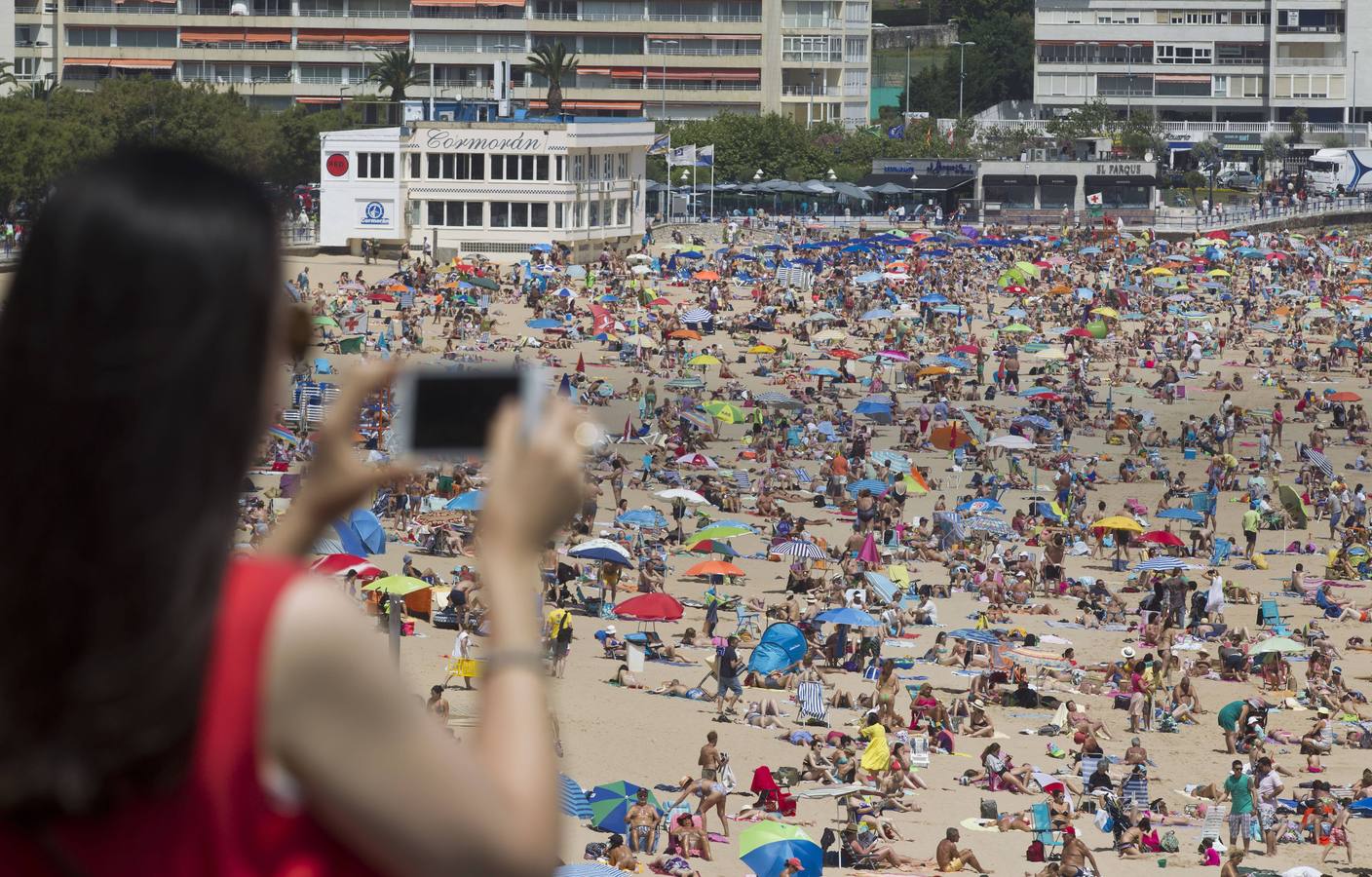 Playa del Sardinero en Santander (Cantabria).