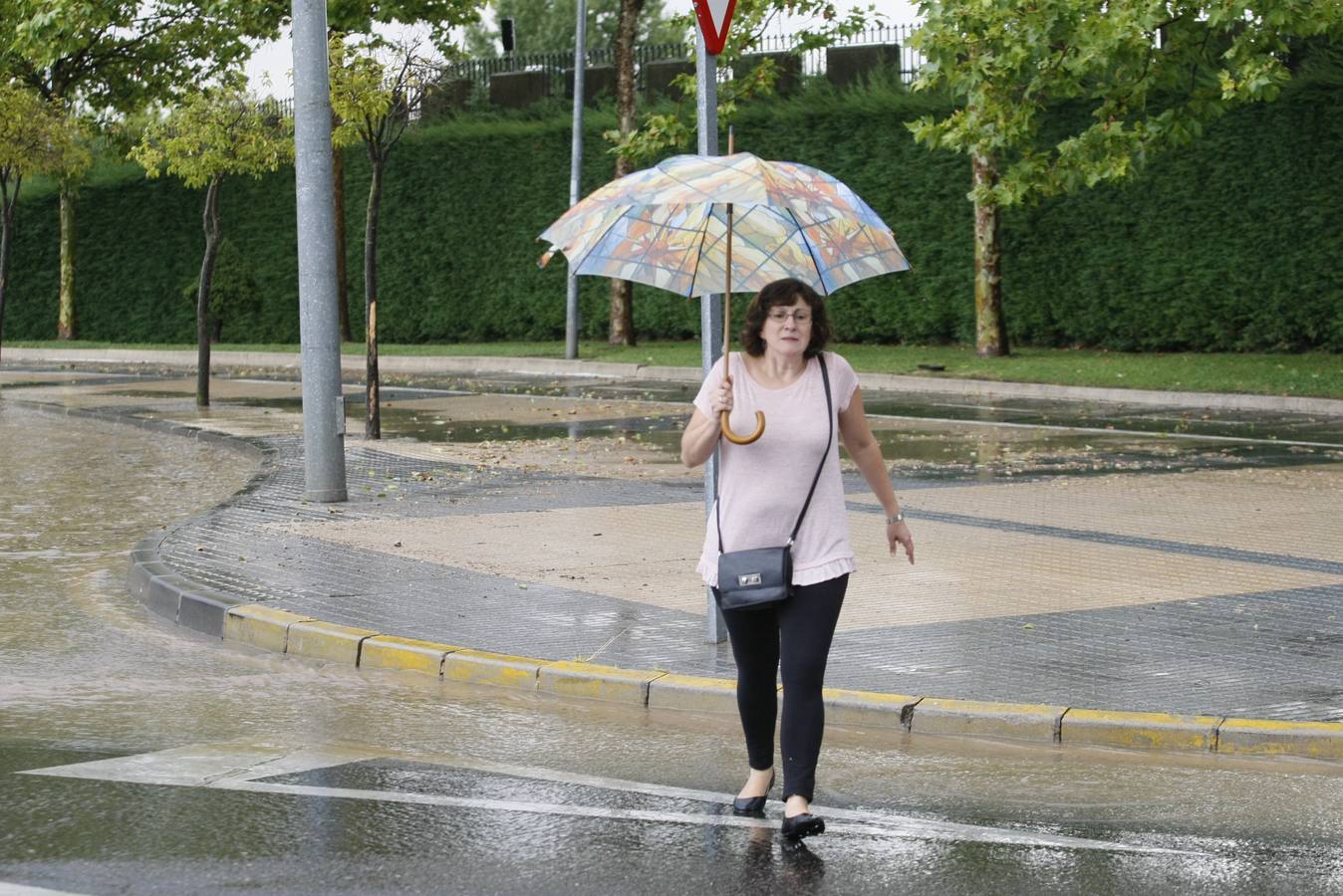 Una fuerte tormenta provoca inundaciones en Salamanca