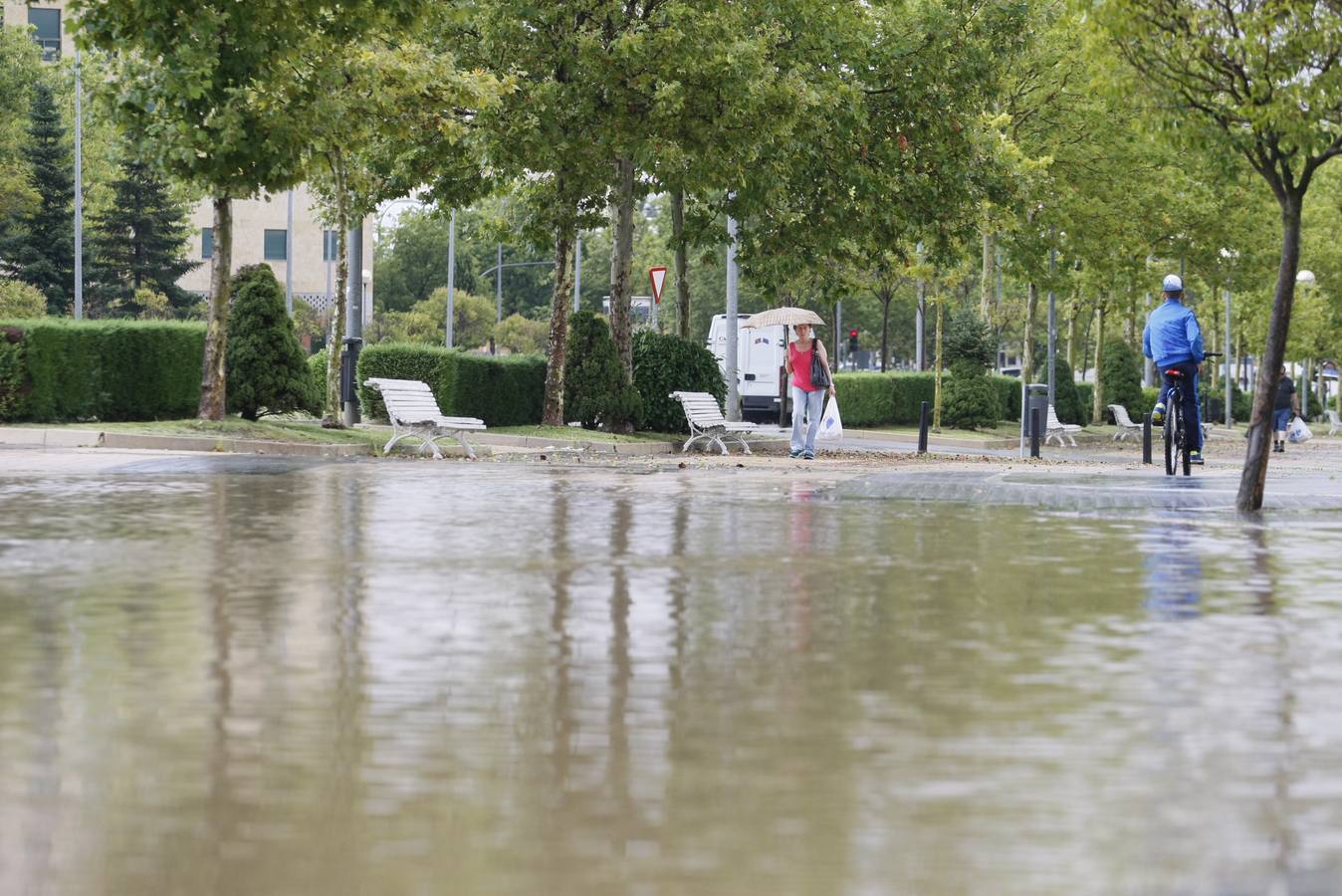 Una fuerte tormenta provoca inundaciones en Salamanca