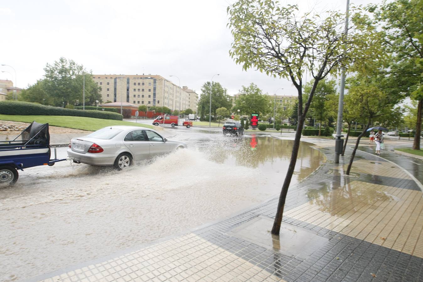 Una fuerte tormenta provoca inundaciones en Salamanca