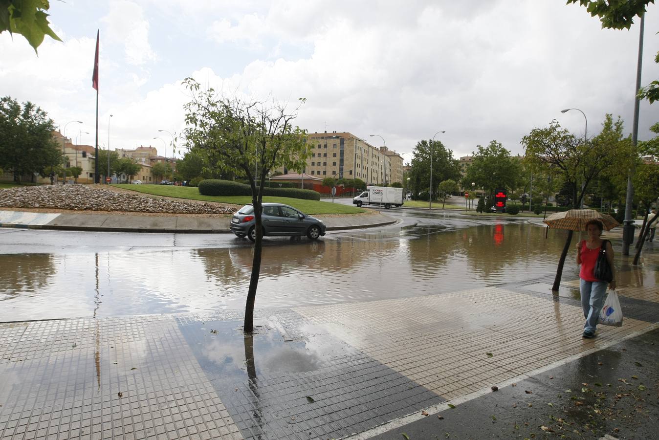 Una fuerte tormenta provoca inundaciones en Salamanca