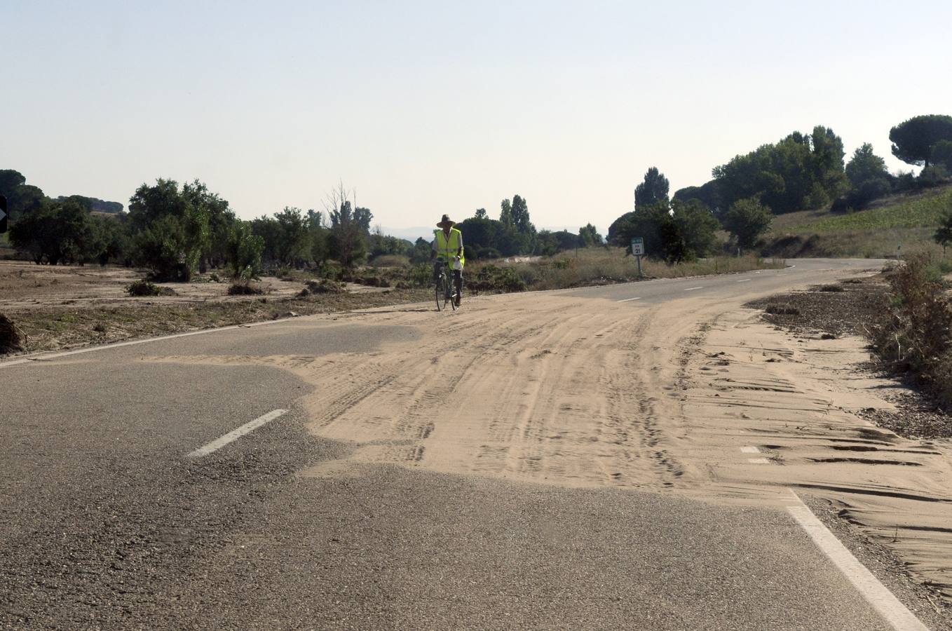 Daños ocasionados por el pedrisco en Castronuño (Valladolid)