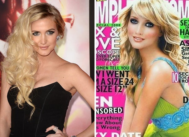 La revista 'Complete Woman' retocó tanto la cara de Ashlee Simpson que parece una Barbie.