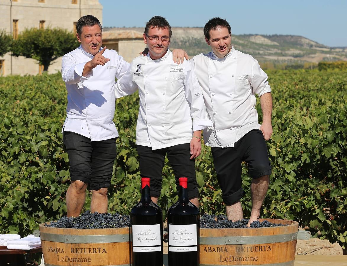 El mejor cocinero del mundo, Joan Roca, en la tradicional pisada de uva de Abadía de Retuerta (Valladolid)