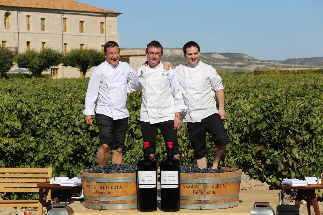 El mejor cocinero del mundo, Joan Roca, en la tradicional pisada de uva de Abadía de Retuerta (Valladolid)