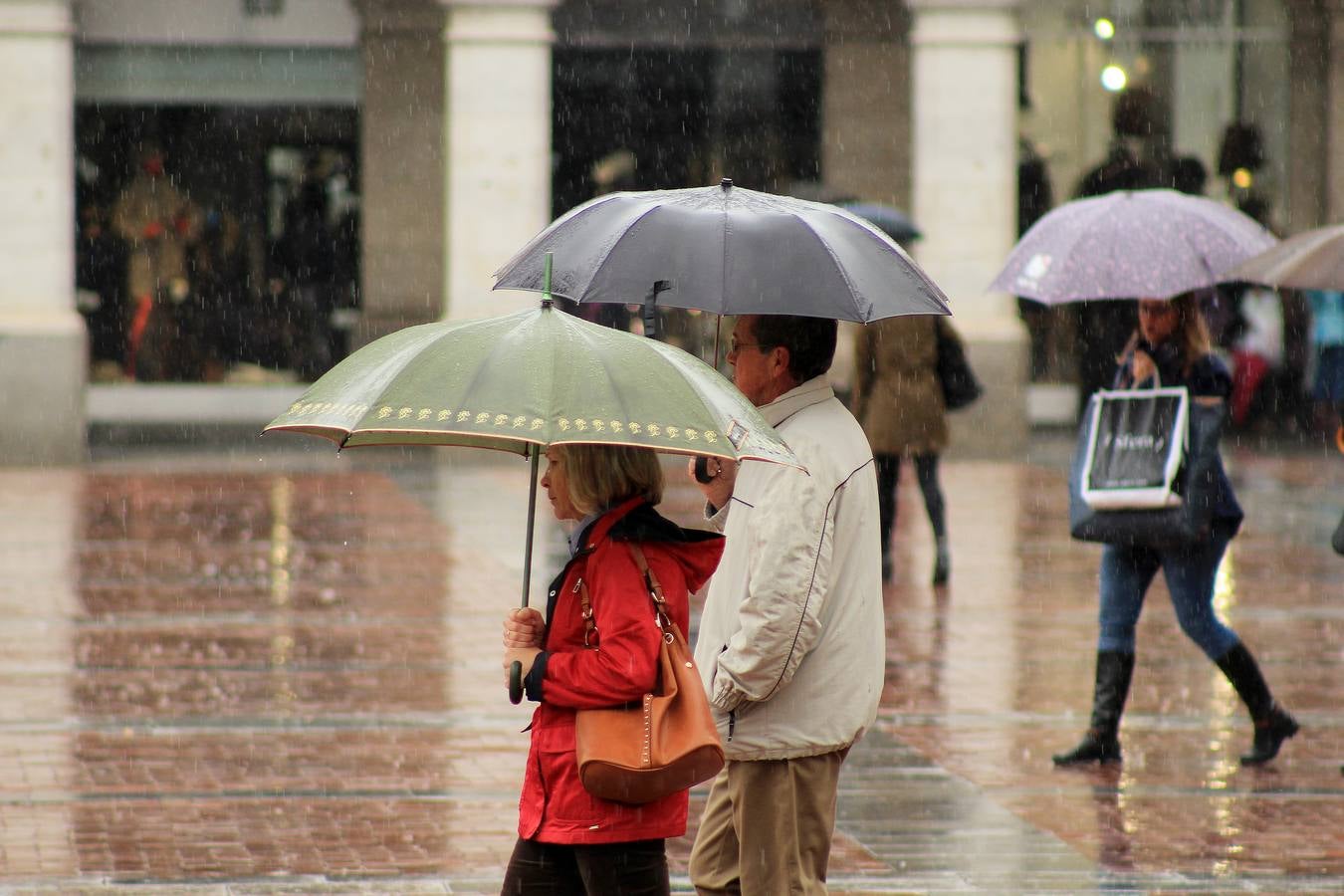 Jornada de lluvia en Valladolid