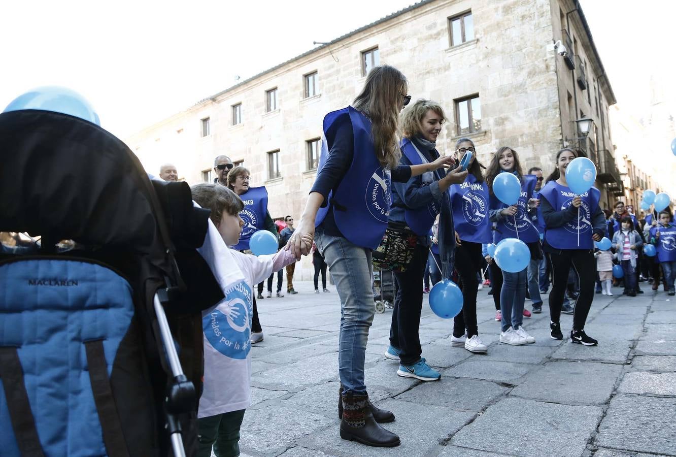 Cadena humana en Salamanca por la lucha contra la diabetes