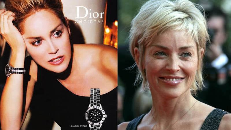 Sus 57 años no pasan desapercibidos para nadie. La actriz norteamericana se conviertió en 2007 en la imagen de la campaña de un reloj de lujo de Dior.  El Photoshop es más que evidente en la imagen publicitaria, donde no luce ni una arruga.