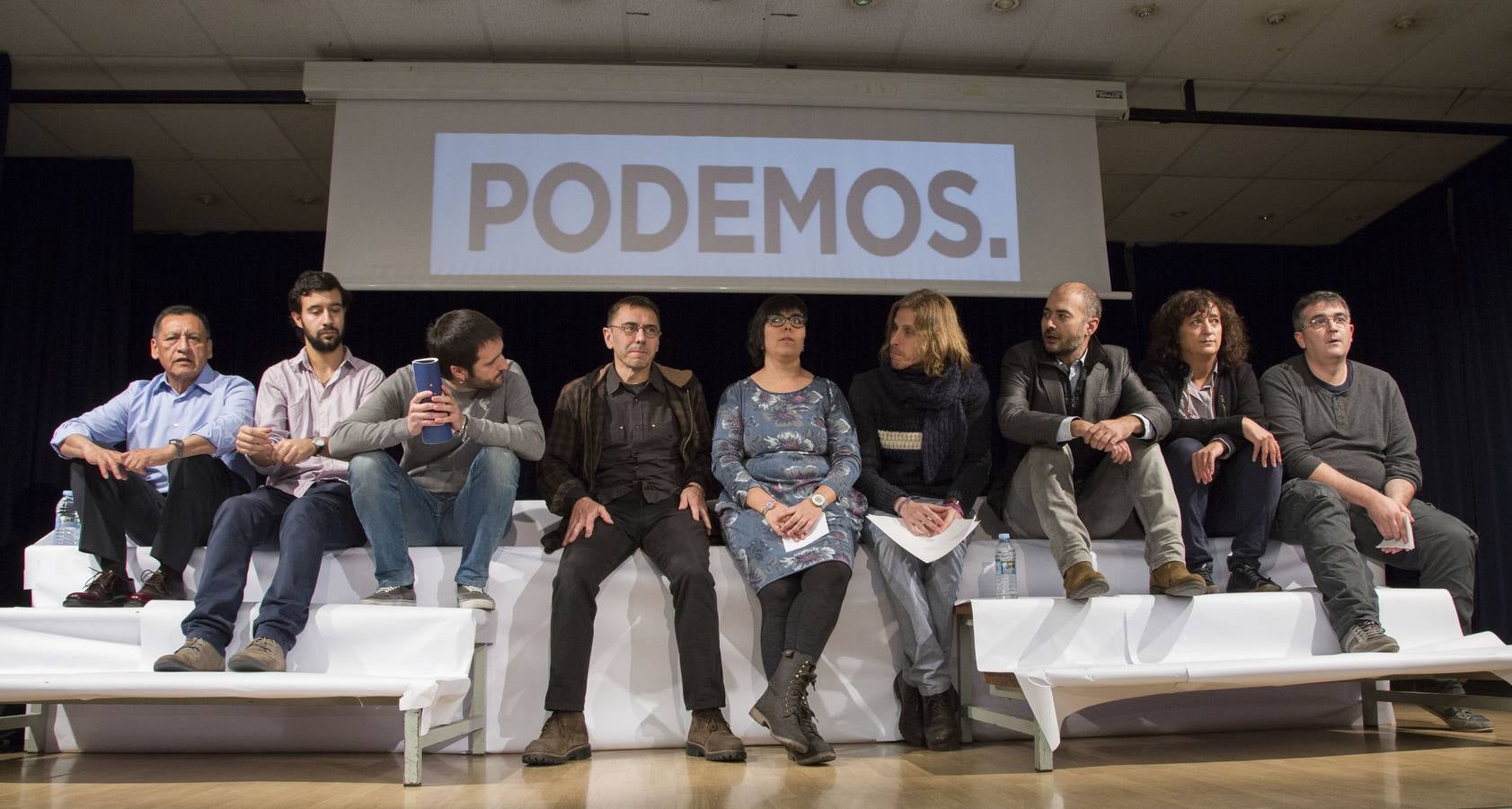 Juan Carlos Monedero en la presentación de los candidatos de Podemos para el Congreso y el Senado por Valladolid