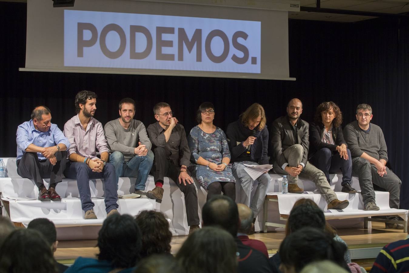 Juan Carlos Monedero en la presentación de los candidatos de Podemos para el Congreso y el Senado por Valladolid