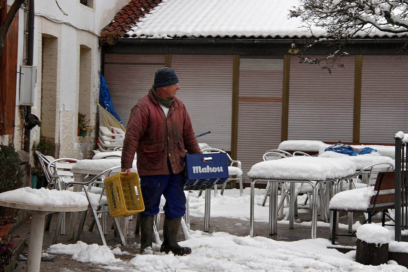 Nieve en Getino (León).