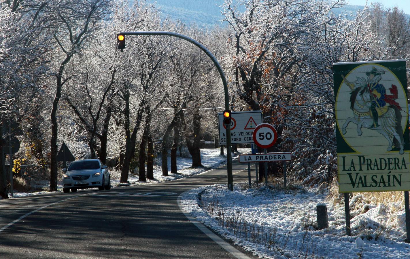 Segovia recibe las primeras nieves de la temporada