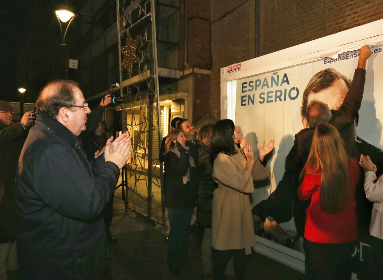 El presidente regional del PP, Juan Vicente Herrera, inicia la campaña en Valladolid.