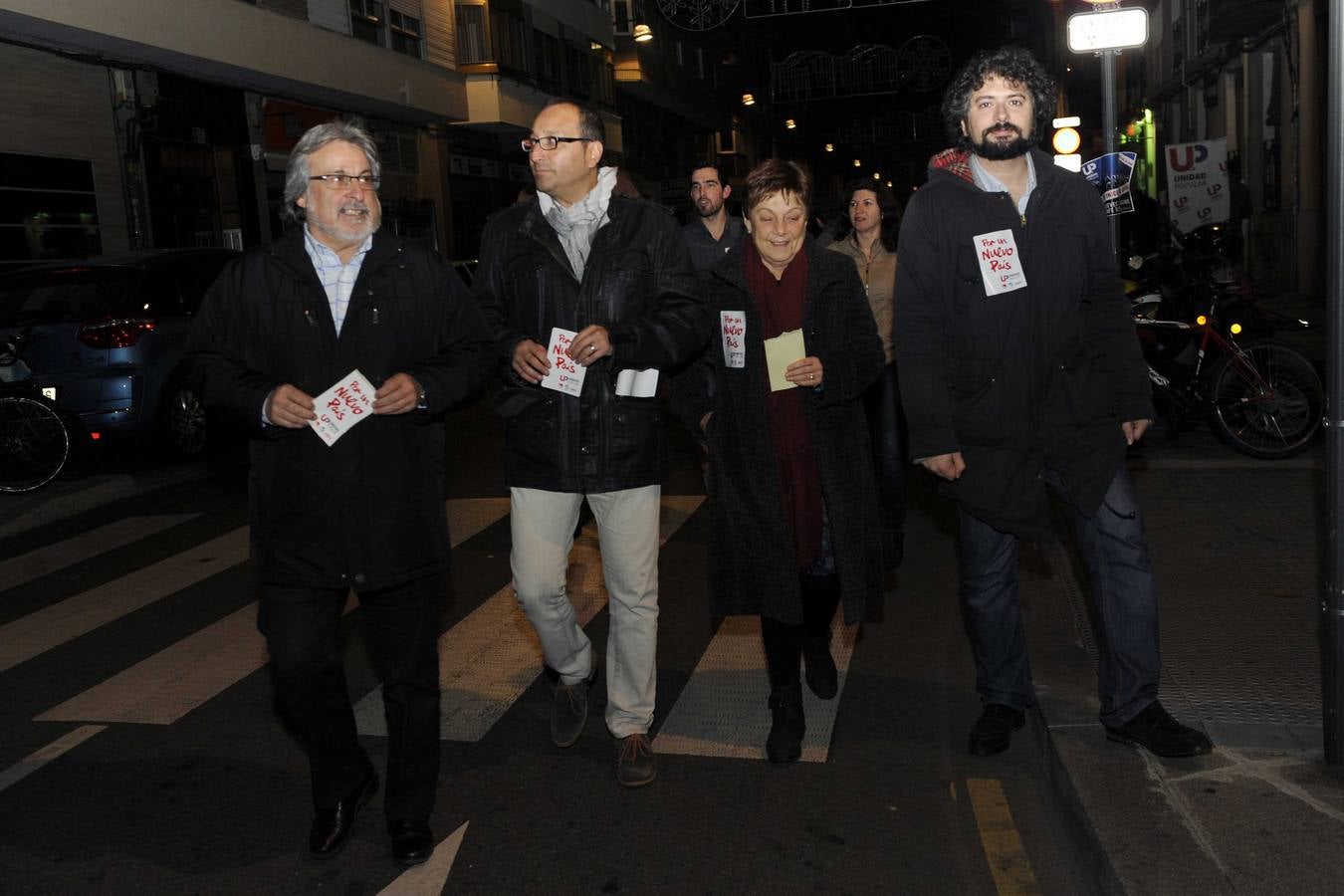 El procurador de IU, José Sarrión, y los candidatos de Unión Popular al Senado y al Congreso, Doris Benegas y Francisco de la Rosa, entre otros, abren la campaña electoral.