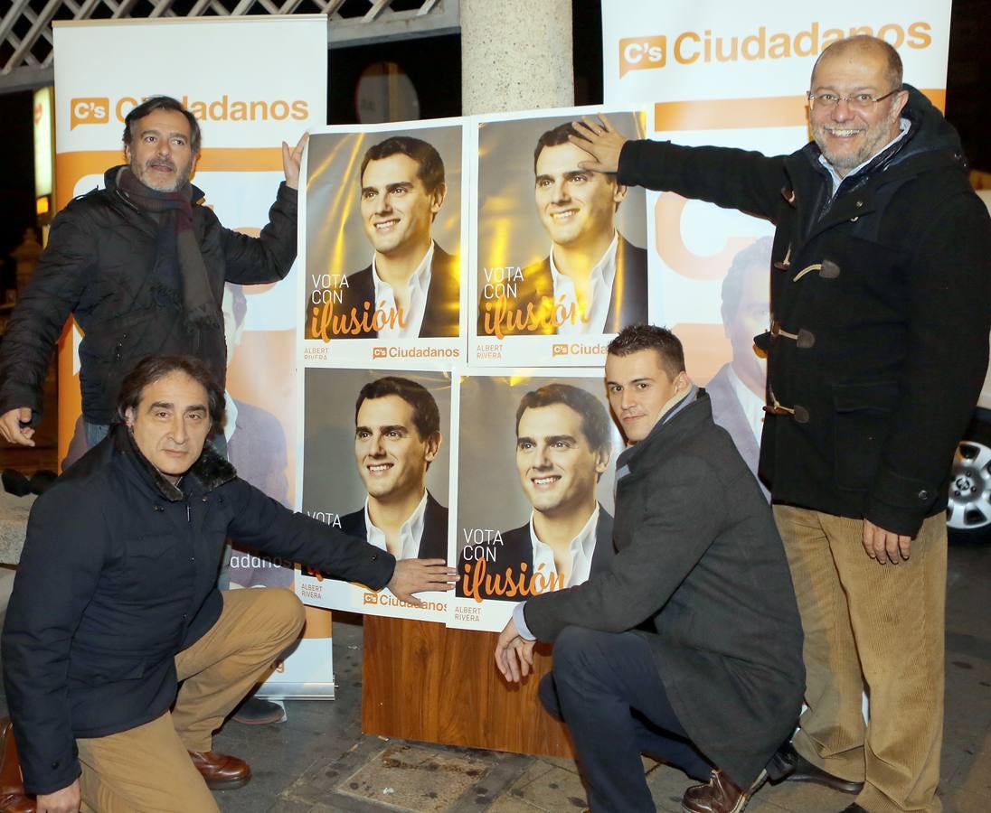 Jesús San José, Francisco Igea y Mario Rodríguez, entre otros, en el inicio de la campaña de Ciudadanos.