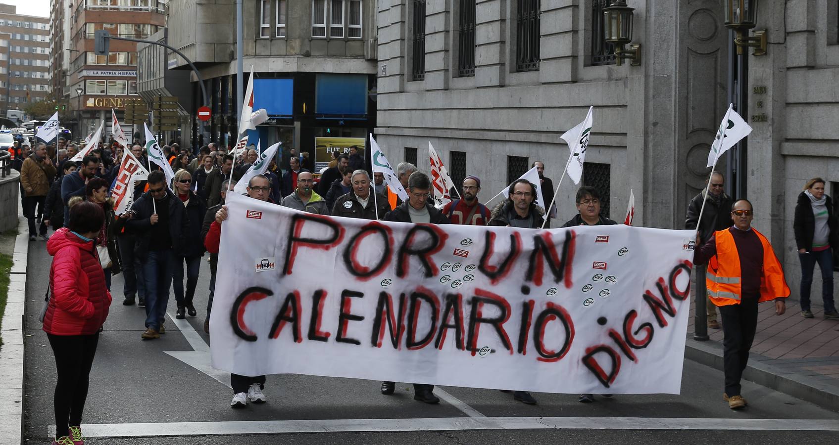 Protesta de los trabajadores de Auvasa